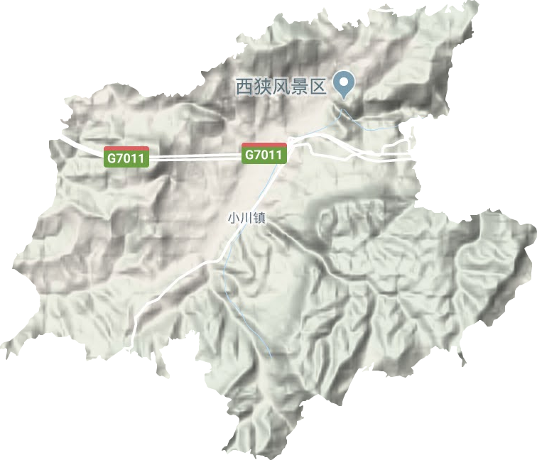 小川鎮地形圖