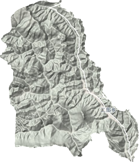 二郎鄉(xiāng)地形圖