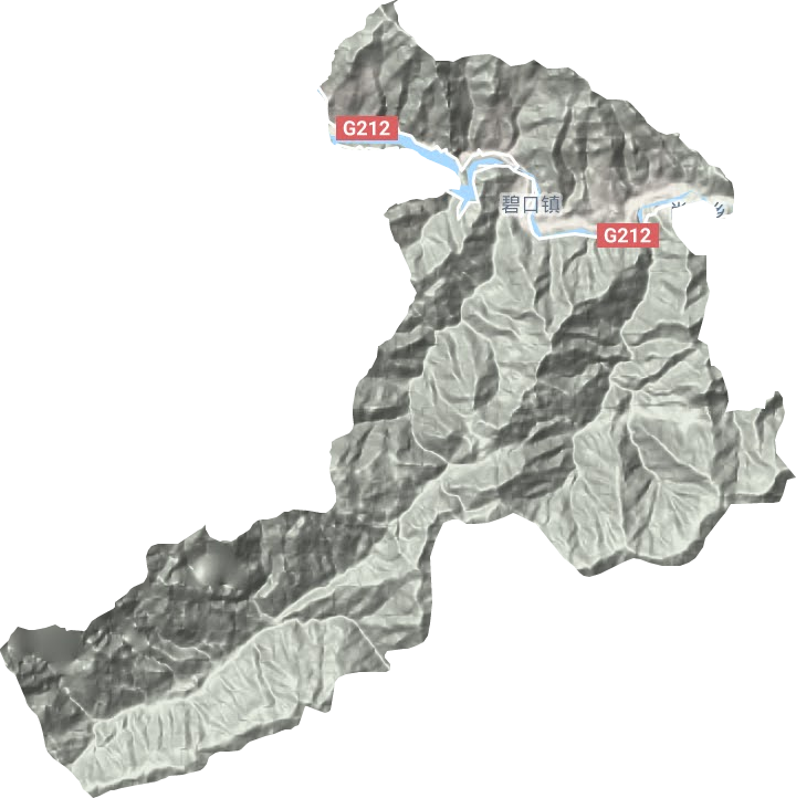 碧口鎮地形圖
