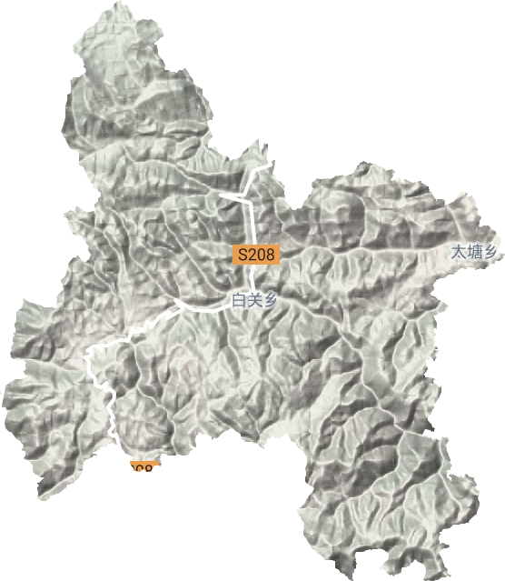 白關鄉地形圖