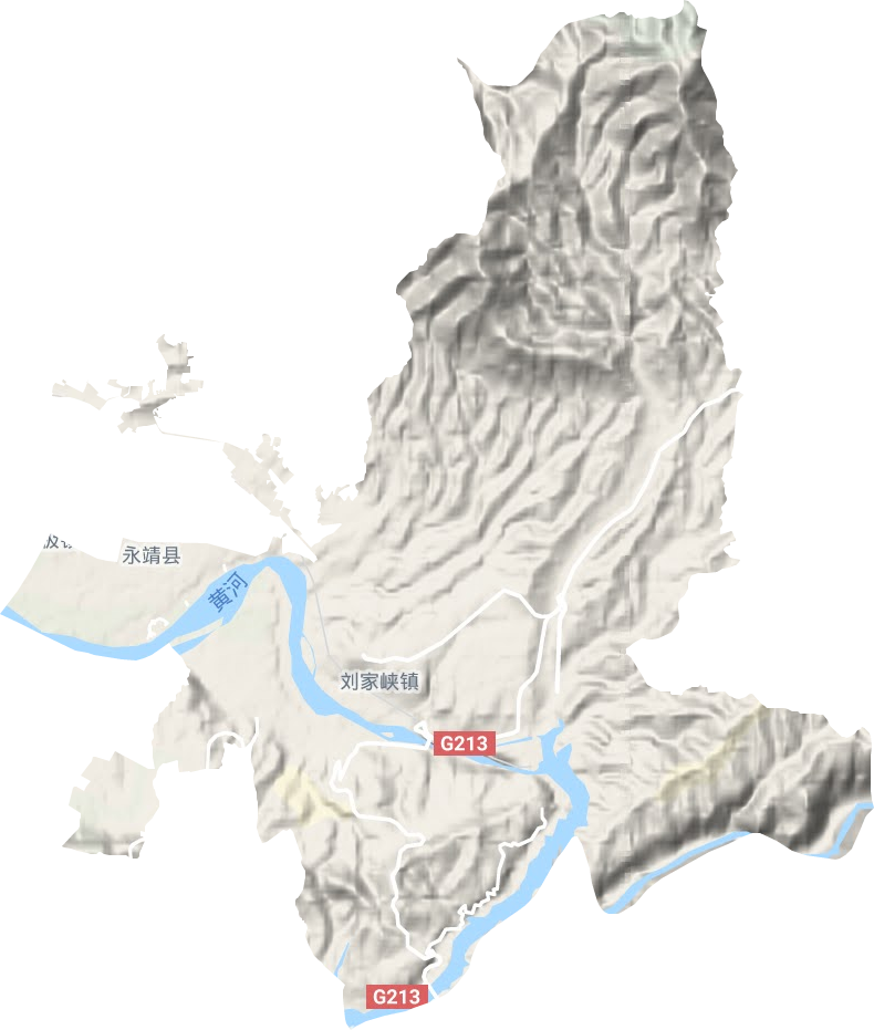 劉家峽鎮(zhèn)地形圖