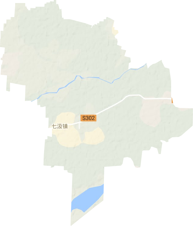 七汲鎮地形圖