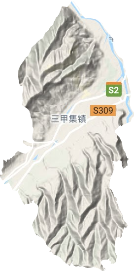 三甲集鎮(zhèn)地形圖