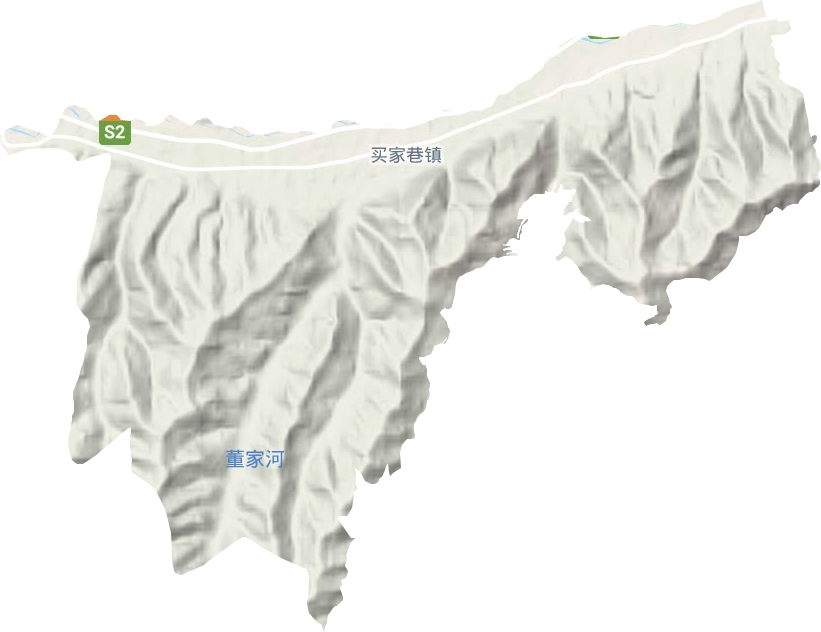 買家巷鎮地形圖