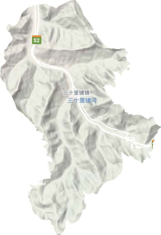 三十里鋪鎮(zhèn)地形圖