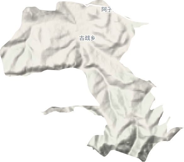 古戰回族鄉地形圖