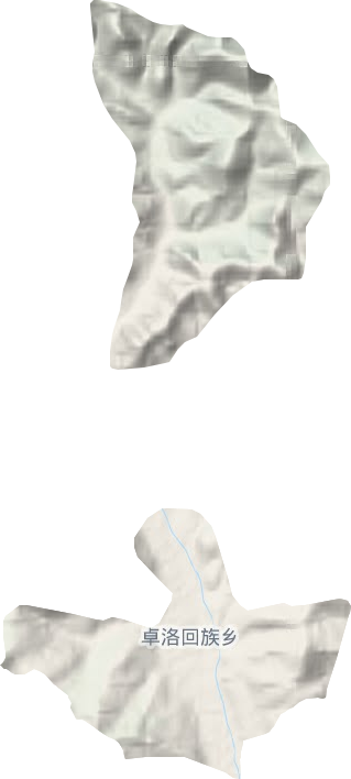卓洛回族鄉(xiāng)地形圖