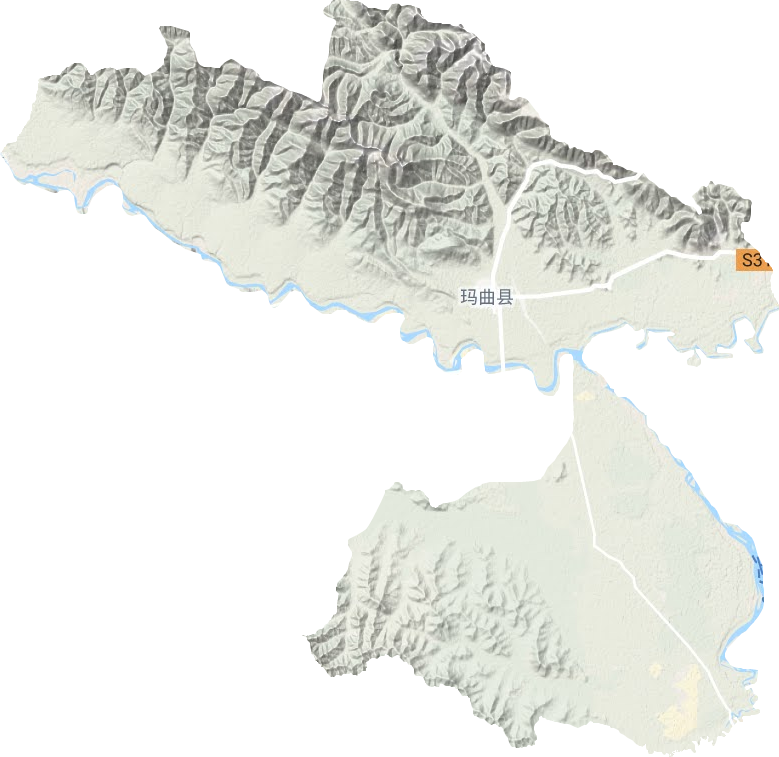 尼瑪鎮地形圖