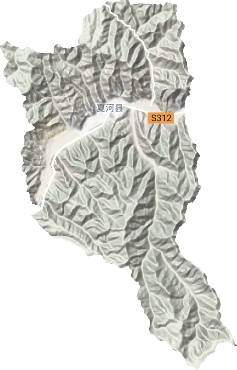 拉卜楞鎮地形圖