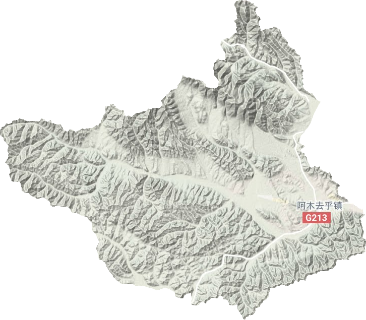 阿木去乎鎮地形圖
