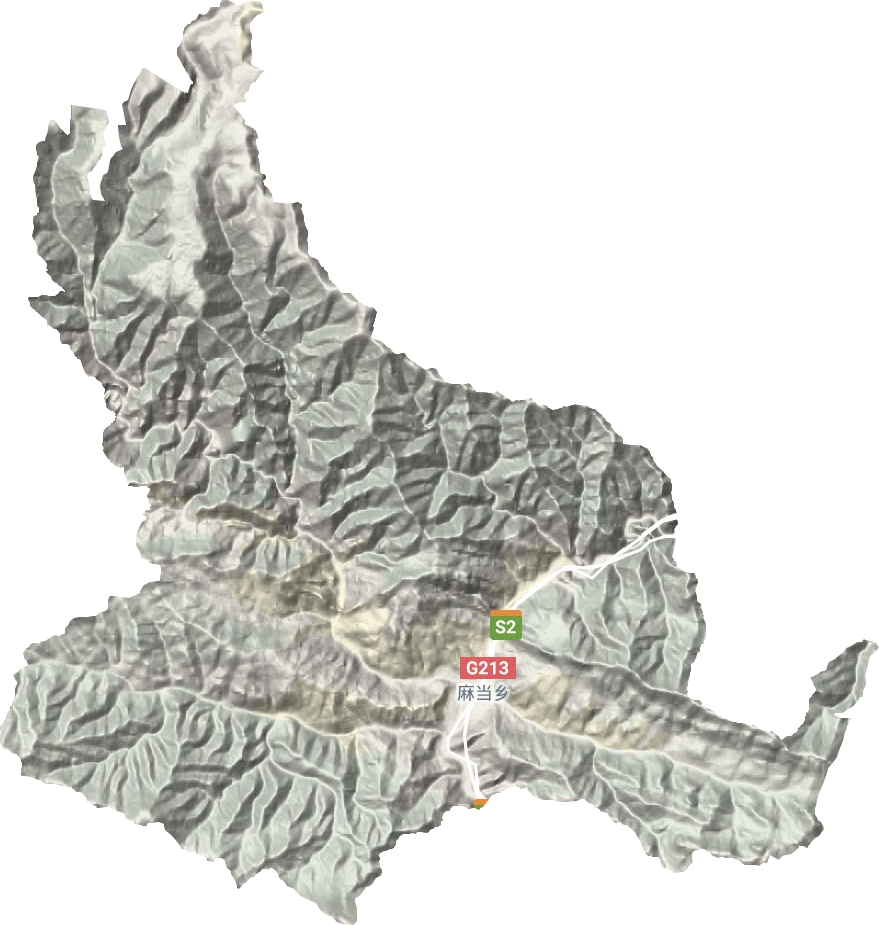 麻當(dāng)鄉(xiāng)地形圖