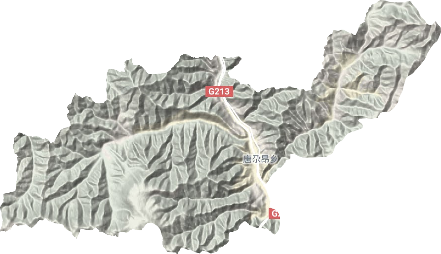唐尕昂鄉地形圖