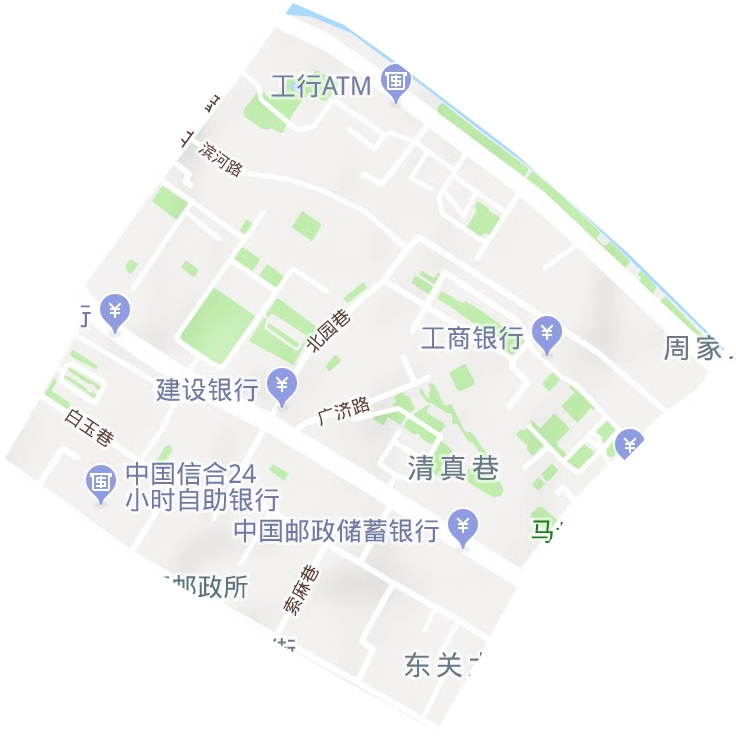 東關大街街道地形圖