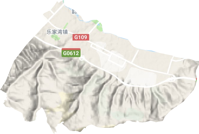 樂家灣鎮政府地形圖