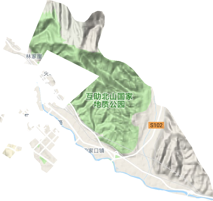 韻家口鎮(zhèn)政府地形圖