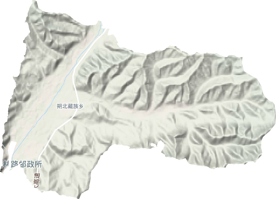 朔北藏族鄉地形圖