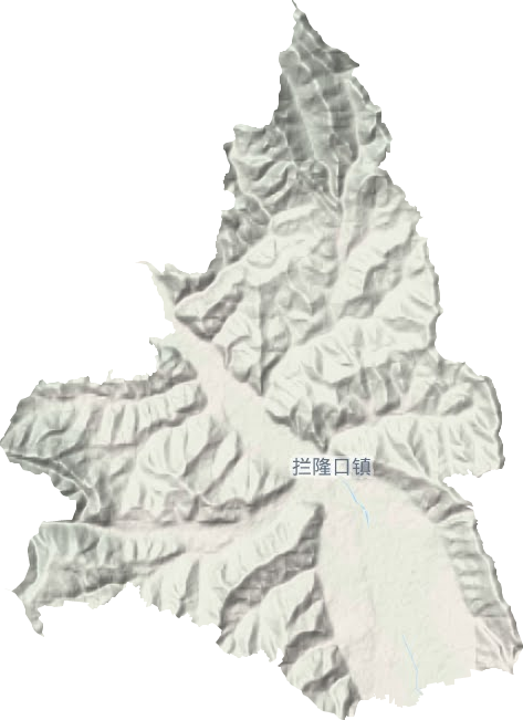 攔隆口鎮(zhèn)地形圖