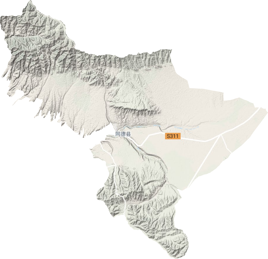 尕巴松多鎮(zhèn)地形圖