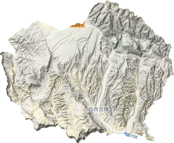 拉西瓦鎮地形圖