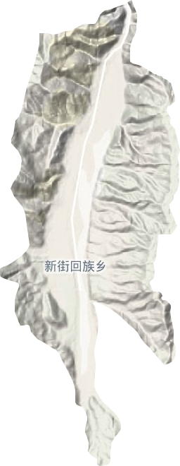新街回族鄉地形圖