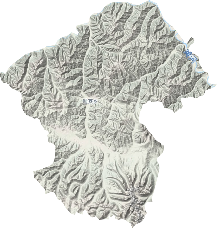 哇賽鄉地形圖