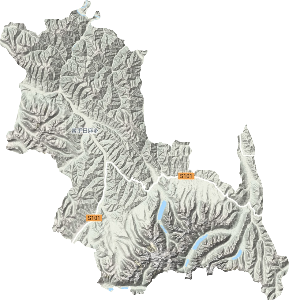 索呼日麻鄉(xiāng)地形圖