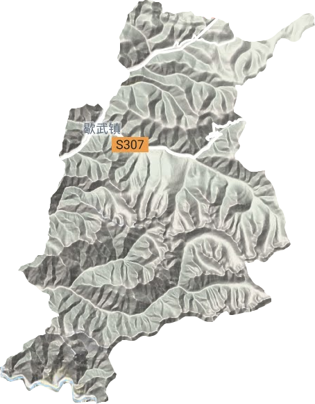 歇武鎮地形圖