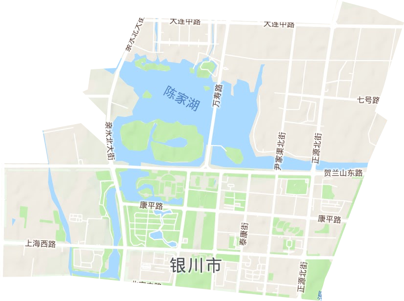 上海西路街道地形圖
