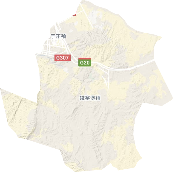 寧東鎮(zhèn)地形圖