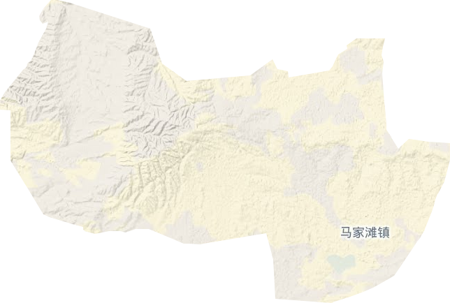 馬家灘鎮地形圖