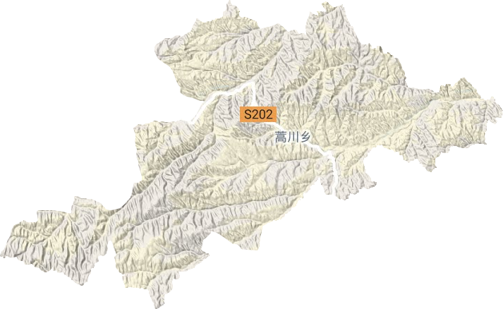 蒿川鄉(xiāng)地形圖