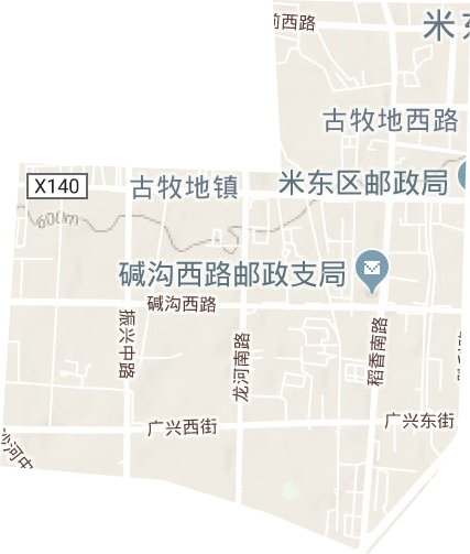 古牧地西路街道地形圖