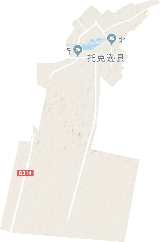 托克遜鎮地形圖