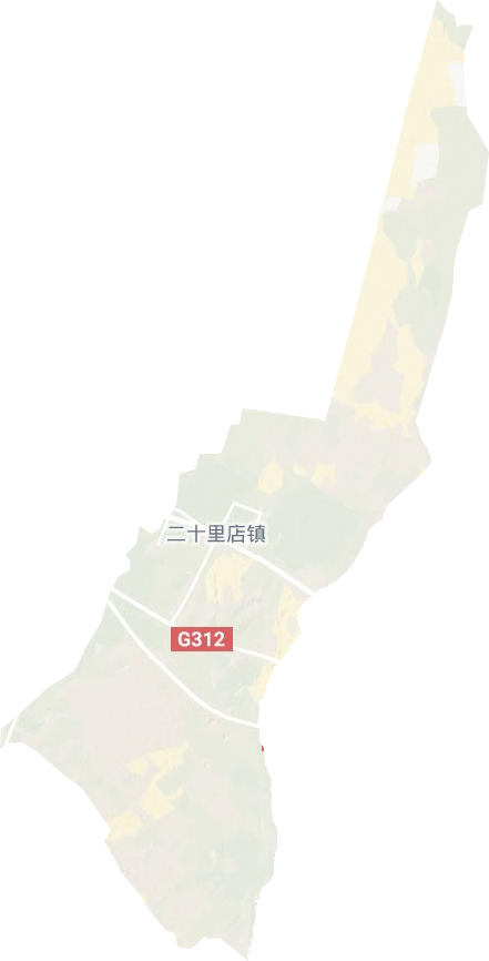 二十里店鎮(zhèn)地形圖