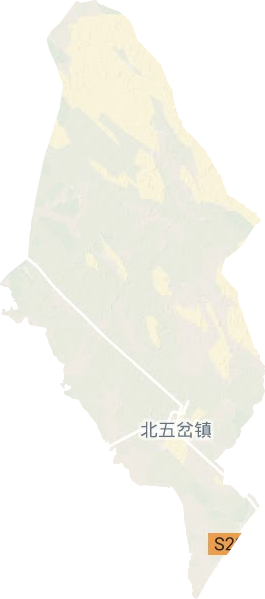 北五岔鎮地形圖