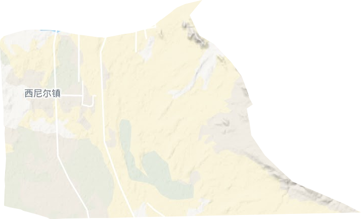 庫爾勒市西尼爾鎮(zhèn)地形圖
