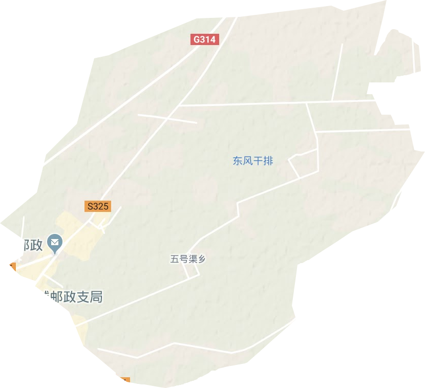 五號渠鄉(xiāng)地形圖