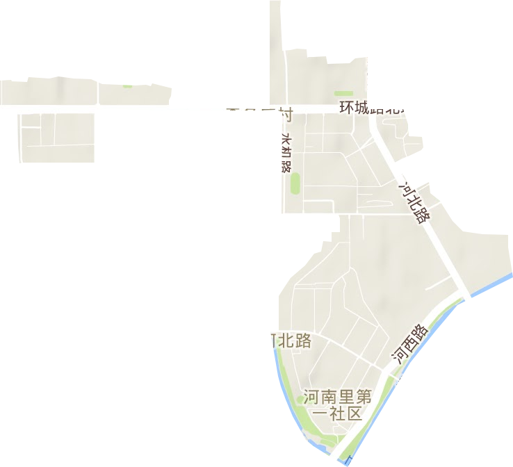 河北路街道地形圖