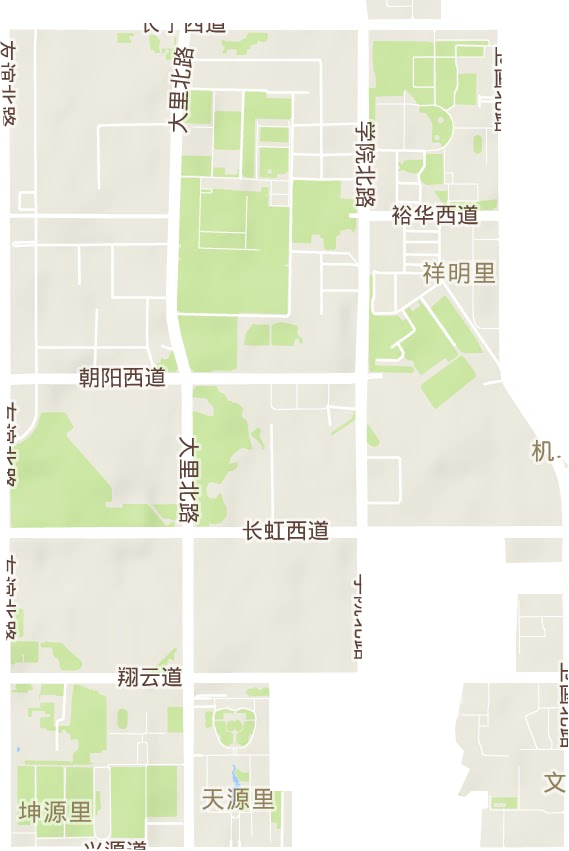 翔云道街道地形圖