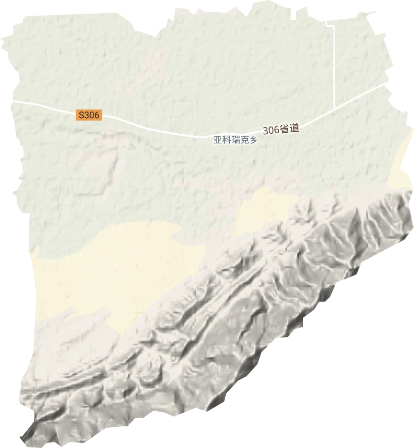 亞科瑞克鄉(xiāng)地形圖