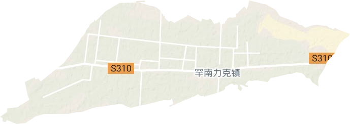 罕南力克鎮(zhèn)地形圖