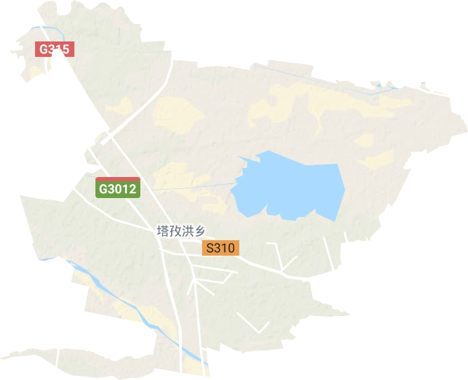 塔孜洪鄉地形圖