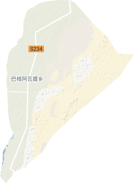 巴格阿瓦提鄉(xiāng)地形圖