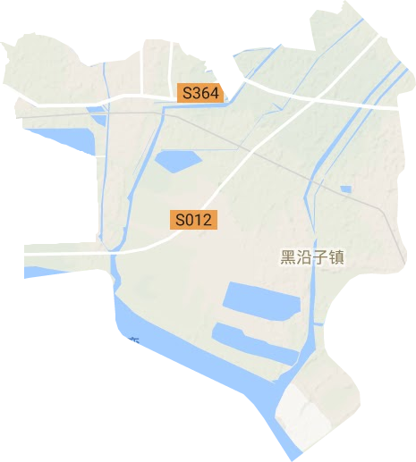 黑沿子鎮地形圖