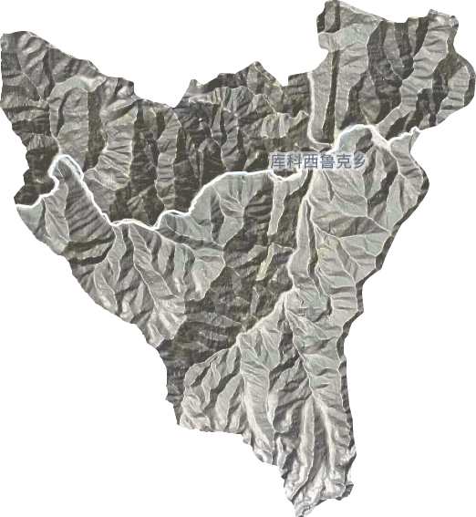 庫科西魯格鄉地形圖