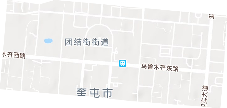 團結路街道地形圖
