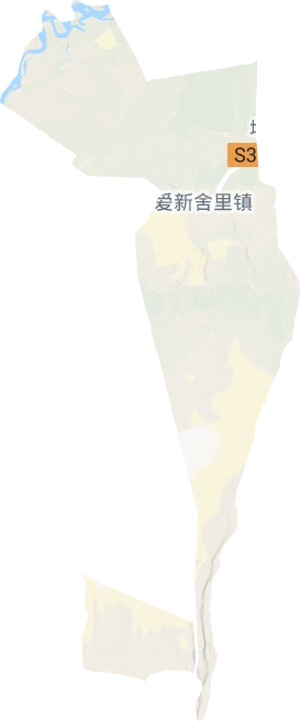 愛新色里鎮地形圖