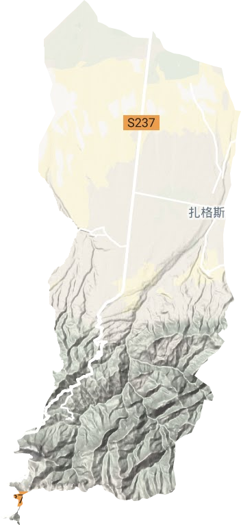 加尕斯臺鄉(xiāng)地形圖
