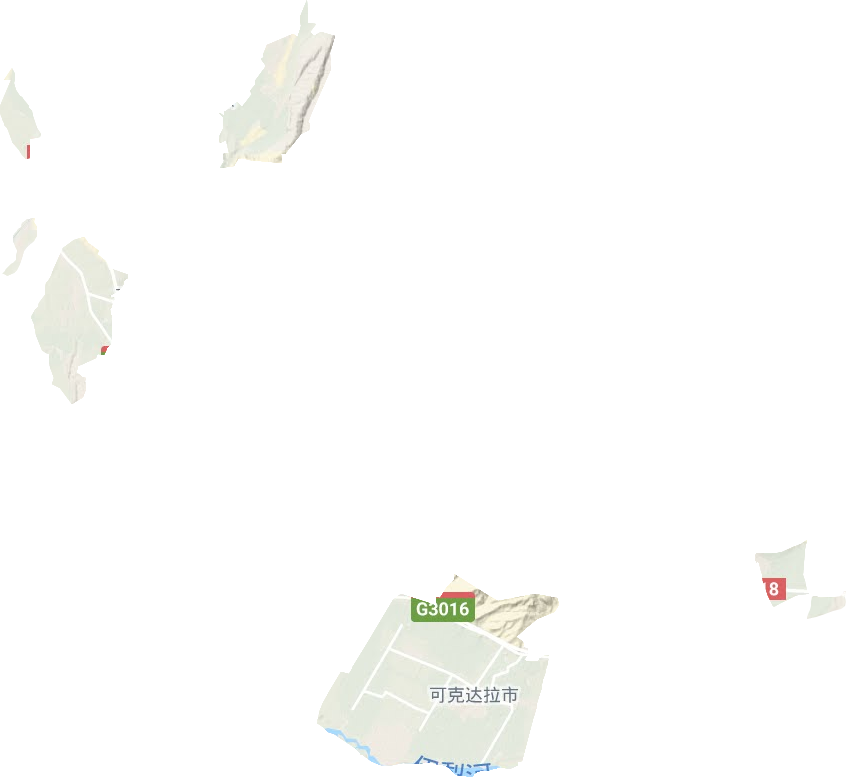 兵團六十六團（中心團場）地形圖