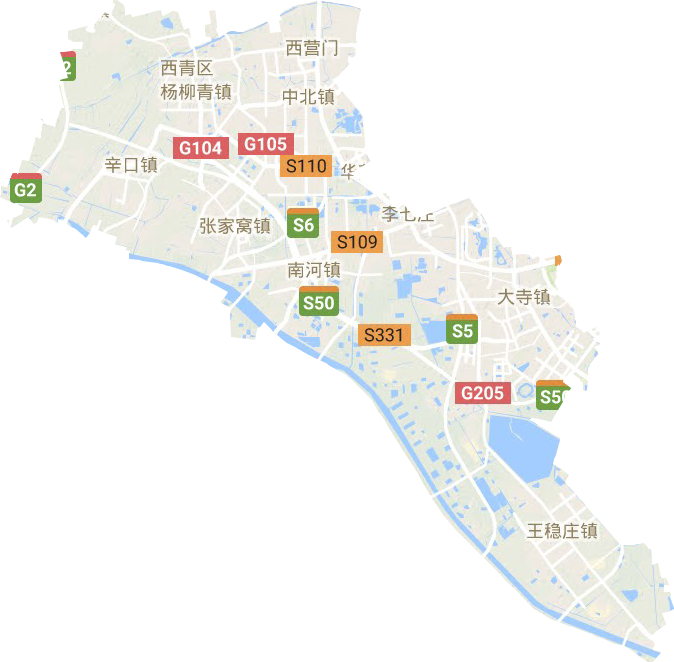 西青區地形圖